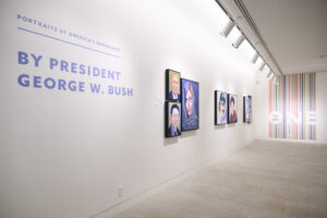 Portraits by former President Bush on exhibit in Midland