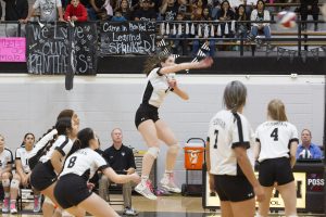 GIRLS HIGH SCHOOL VOLLEYBALL: Workman’s milestone paces Lady Panthers past Lady Bronchos